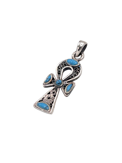 Silver Filigree Ankh Pendants