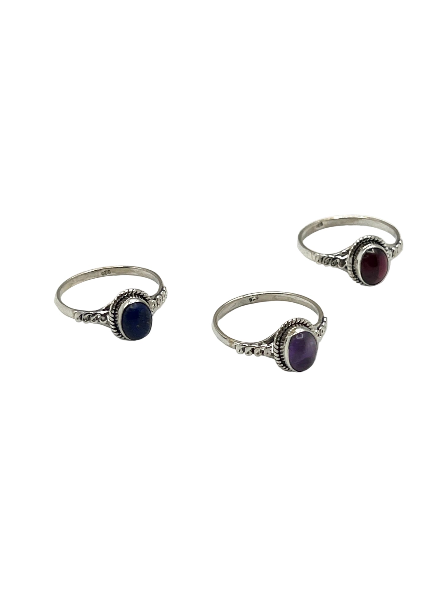 Braided Gemstone Rings