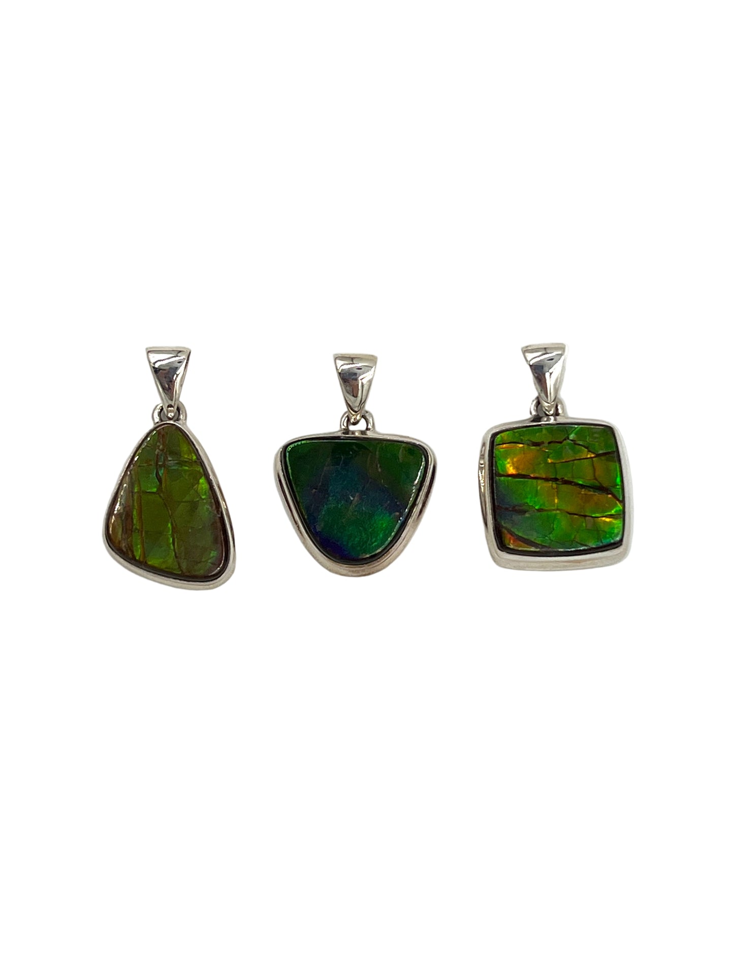 Ammolite Freeform Pendants