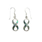 Sterling Silver Shell Infinity Earrings