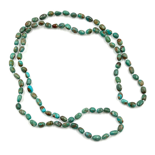 Hand Knotted Beaded Turquoise Necklace
