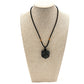 Silver Sheen Obsidian Hello Kitty Necklace