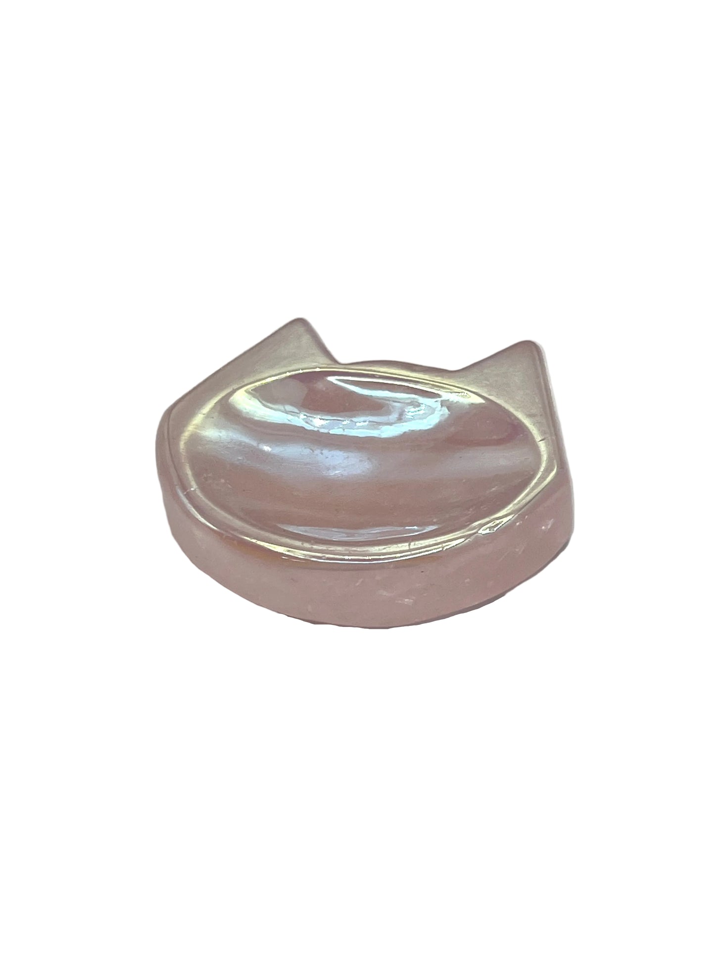Aura Rose Quartz Cat Bowl