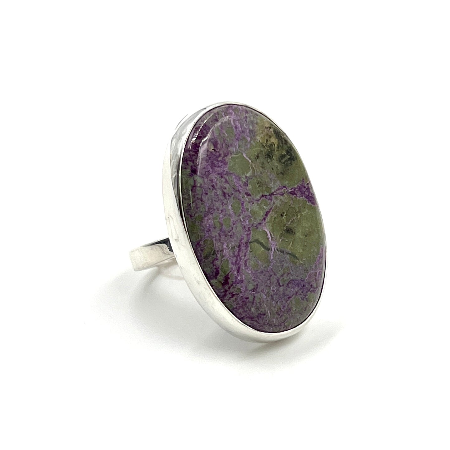 Sterling Silver Stichtite Oval Ring