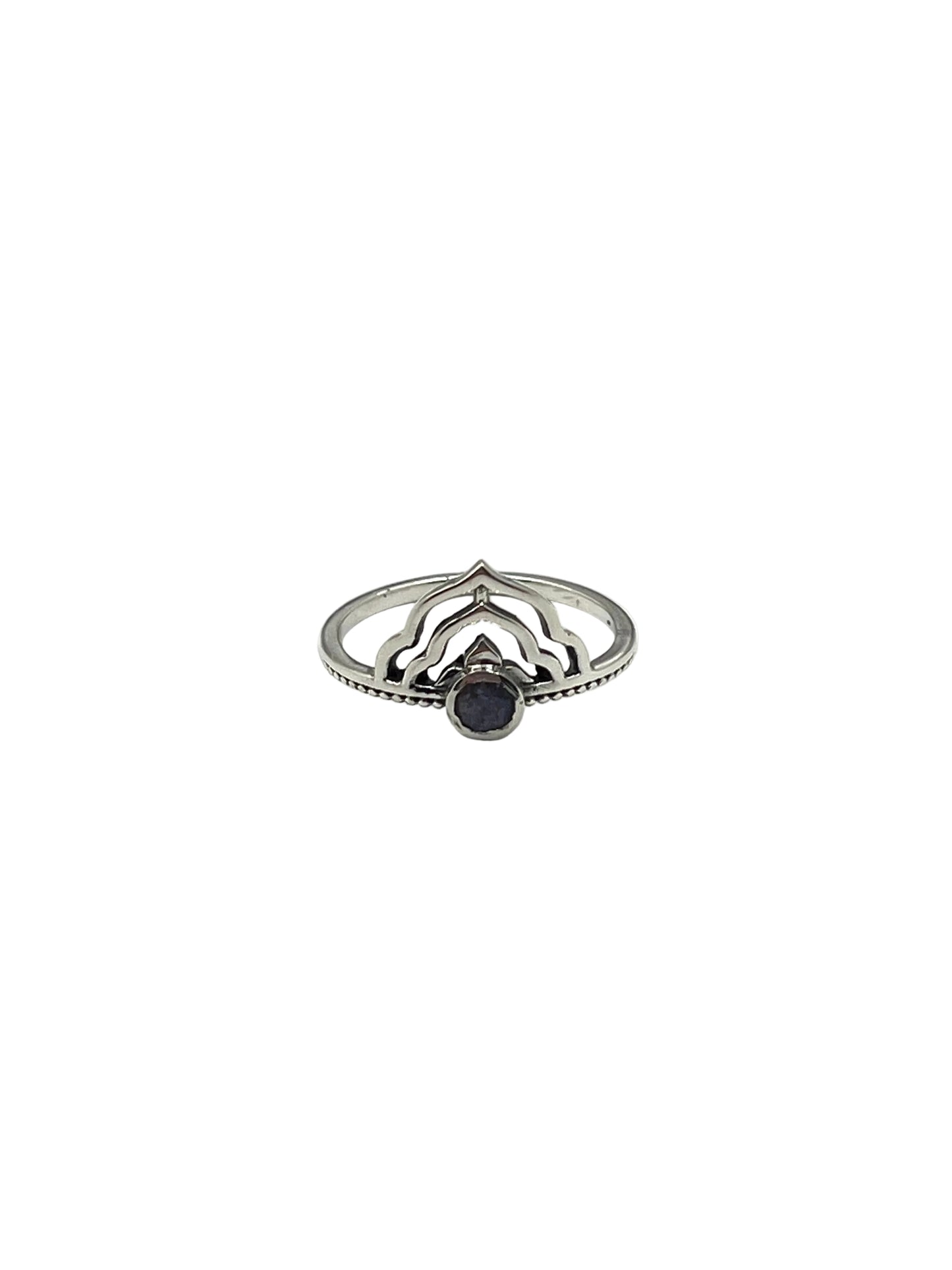 Lotus Crown Gemstone Rings