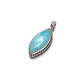 Sterling Silver Beaded Larimar Freeform Pendants