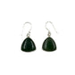 Silver Jade Trillion Earrings