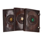 Camel Leather Gemstone Journal | Spiked Mandala | 10" x 7" x 1/2"
