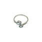Square Blue Topaz Ring