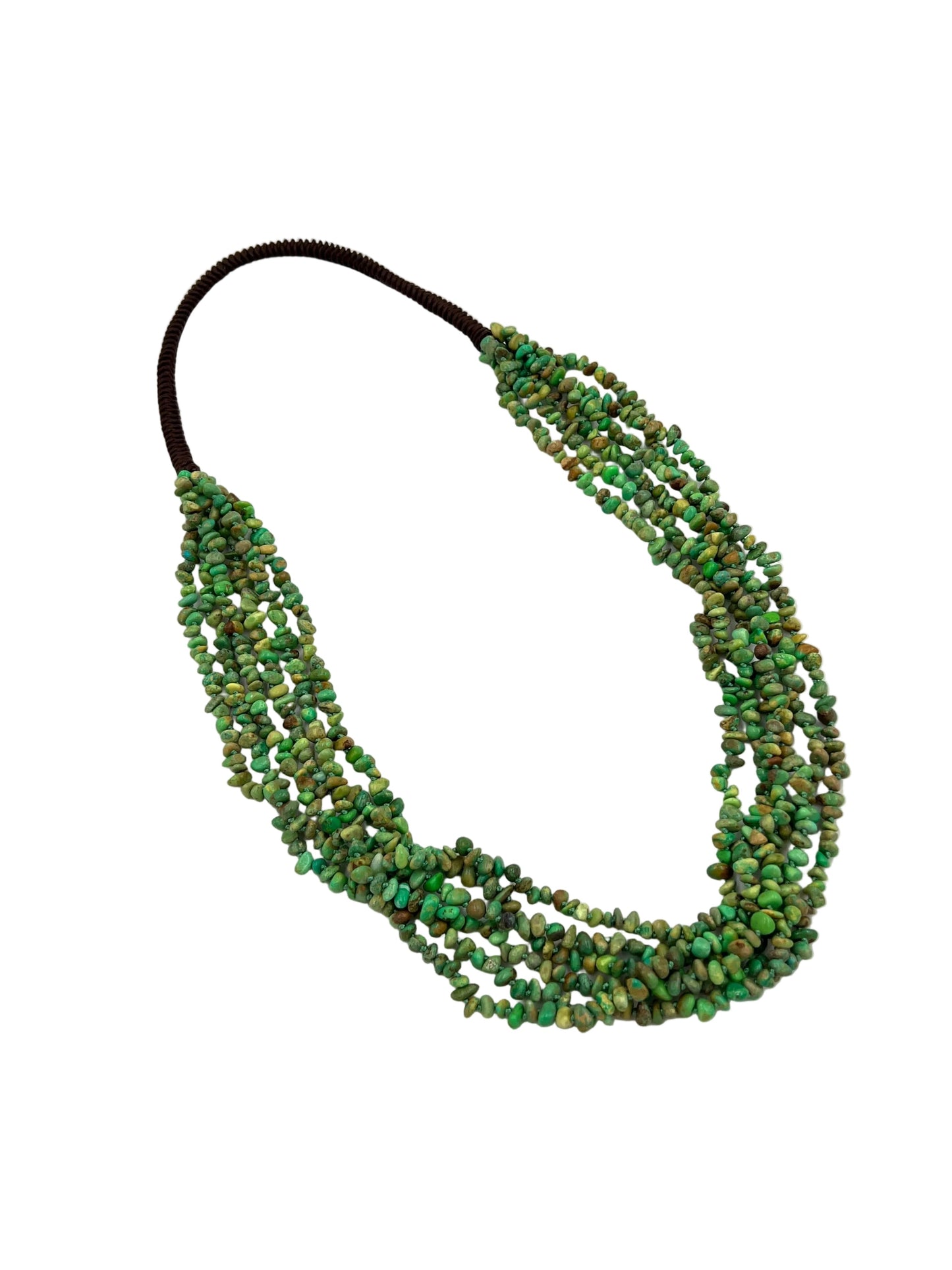 Hand Knotted Green Turquoise Necklace