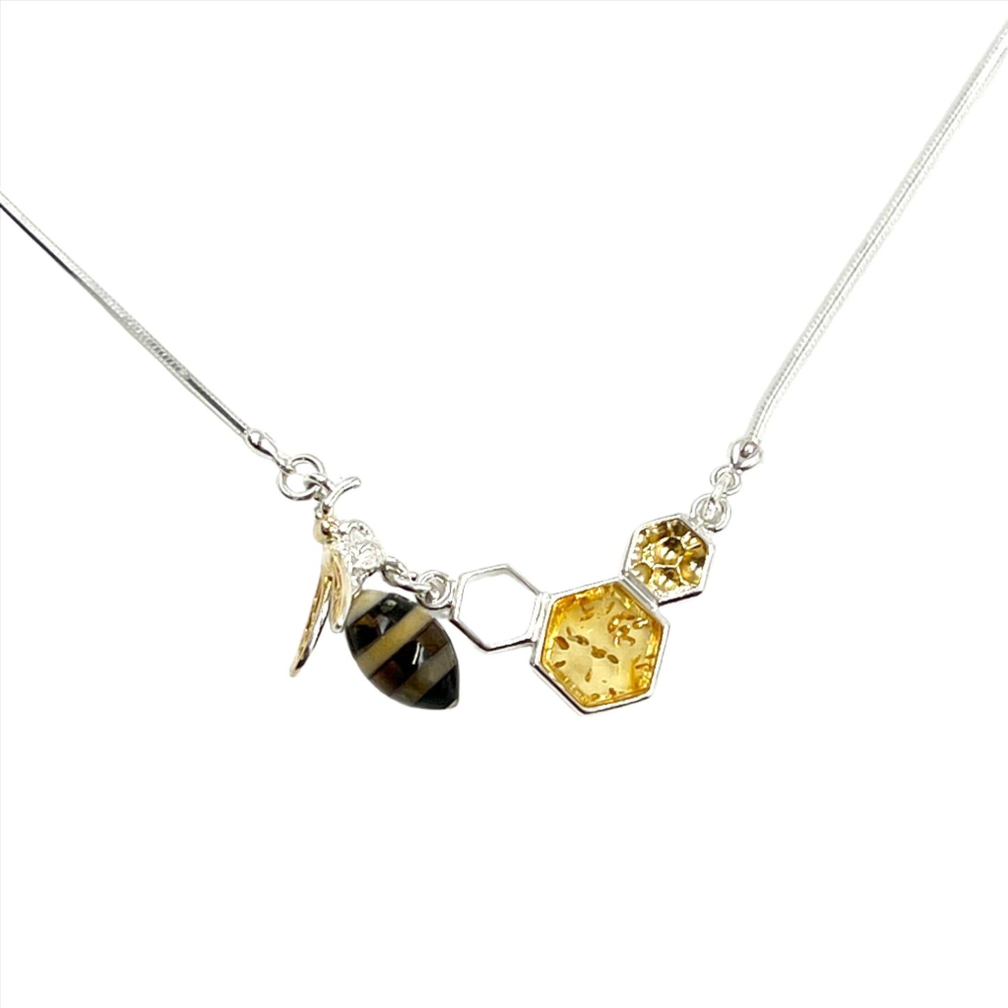 Amber Bee Drawstring Necklace