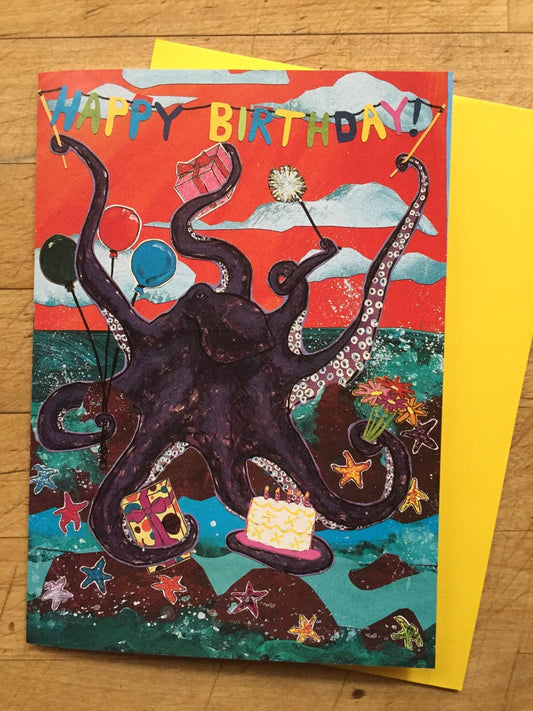 Octopus Birthday Card