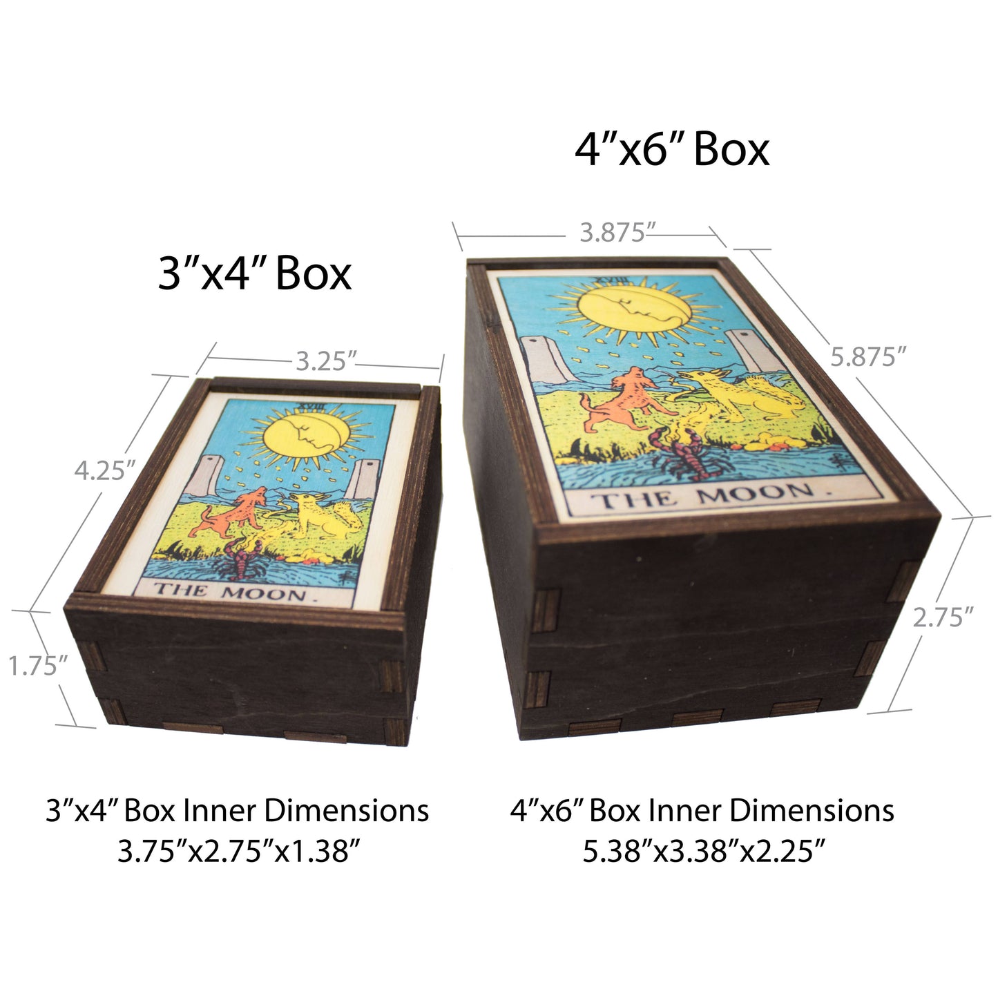 Tarot - 18 - The Moon Full Color Stash Box