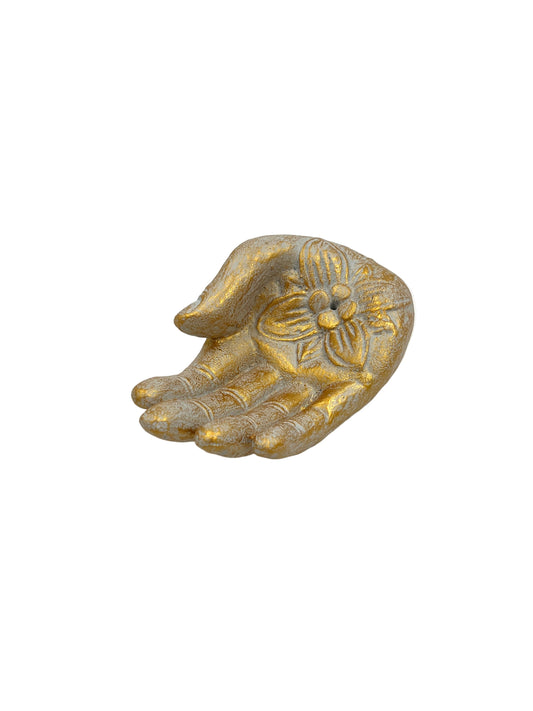 Resin Lotus Hand Incense Burner