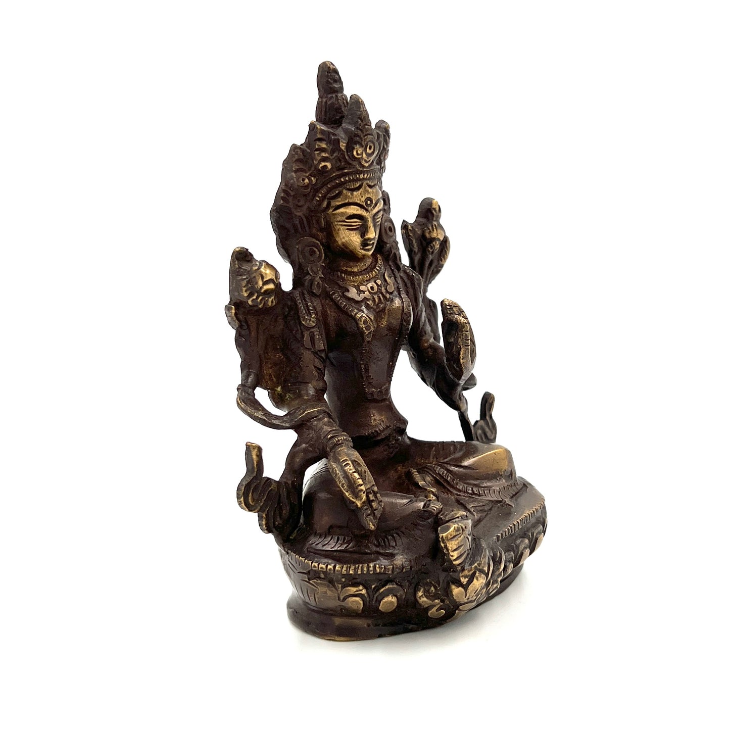 Brass Green Tara Statue