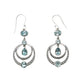 Sterling Silver Gemstone Circle Chandelier Earrings