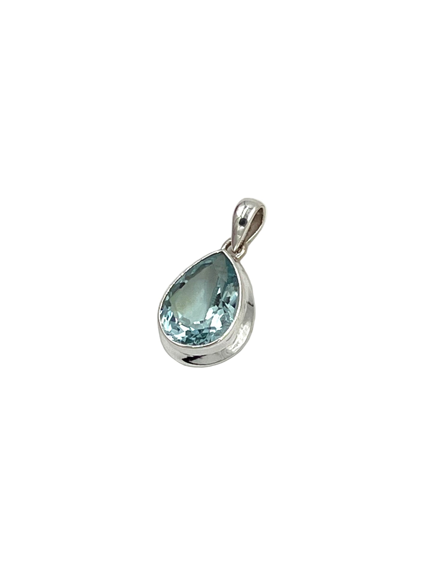 Teardrop Blue Topaz Pendants