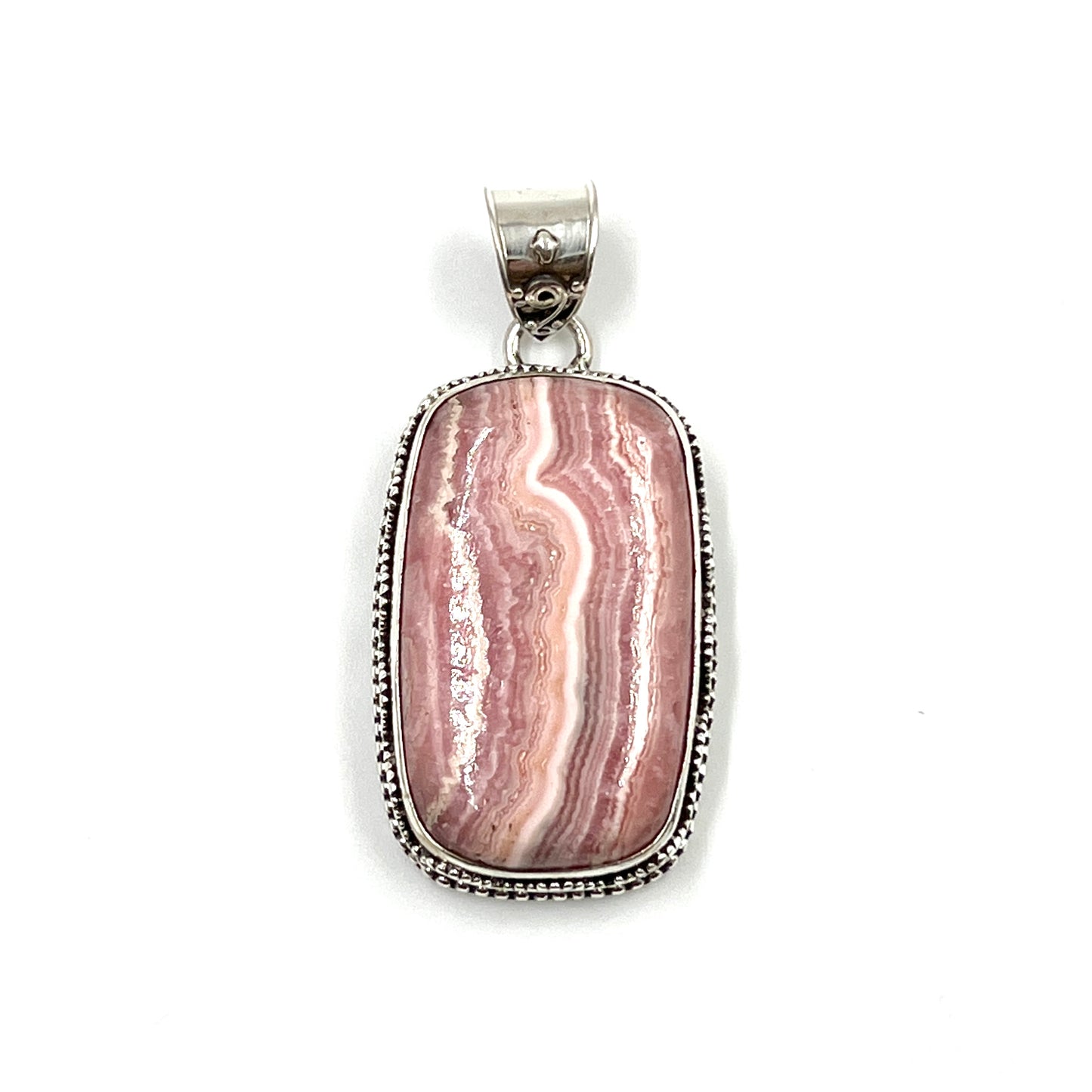 Rhodochrosite Filigree Pendants