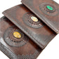 Camel Leather Gemstone Journal | Spiked Mandala | 10" x 7" x 1/2"