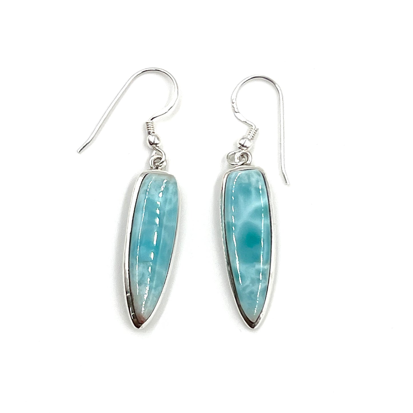 Sterling Silver Larimar Earrings