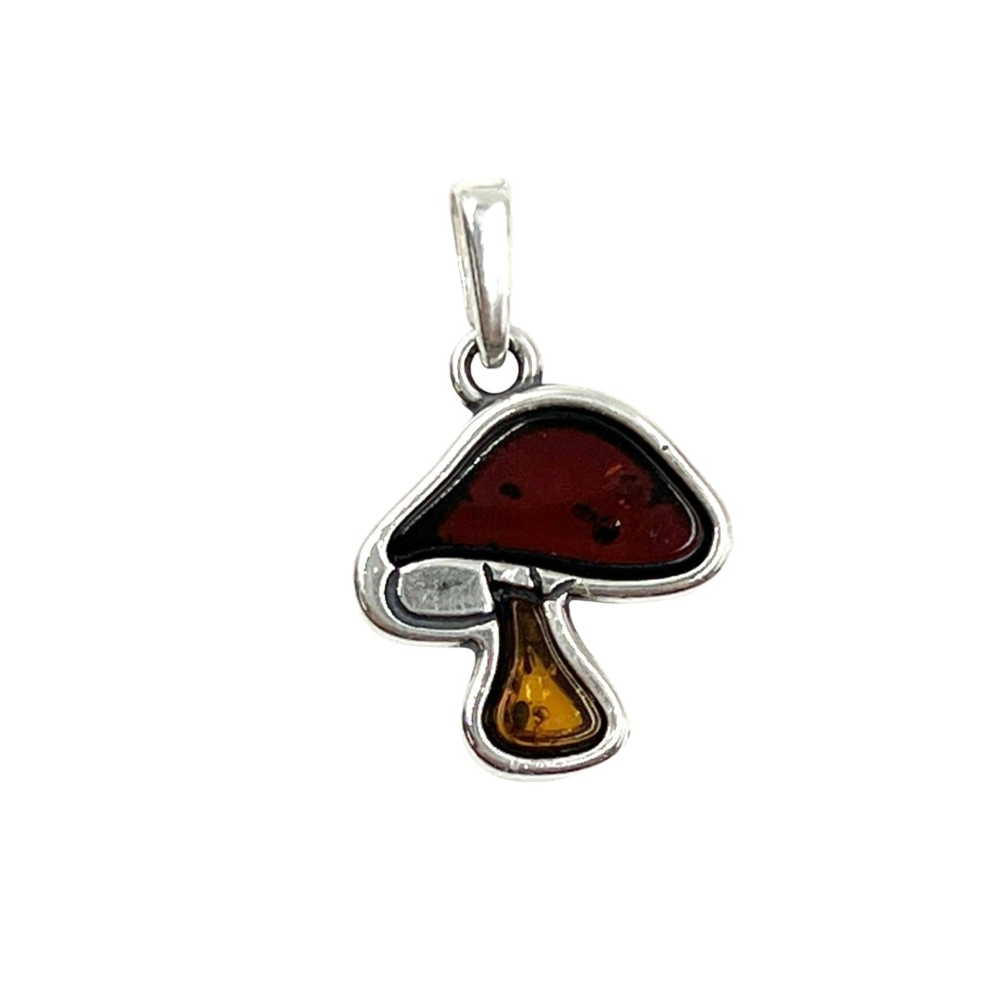 Amber Mushroom Pendants