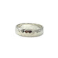 Sterling Silver Wide Curved Hammered Ring