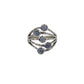 Multi Tanzanite Etched Ring