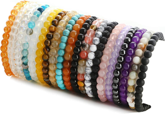 Stretchy Stone Bracelets 6mm