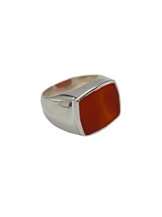 Sterling Silver Rectangle Gemstone Rings