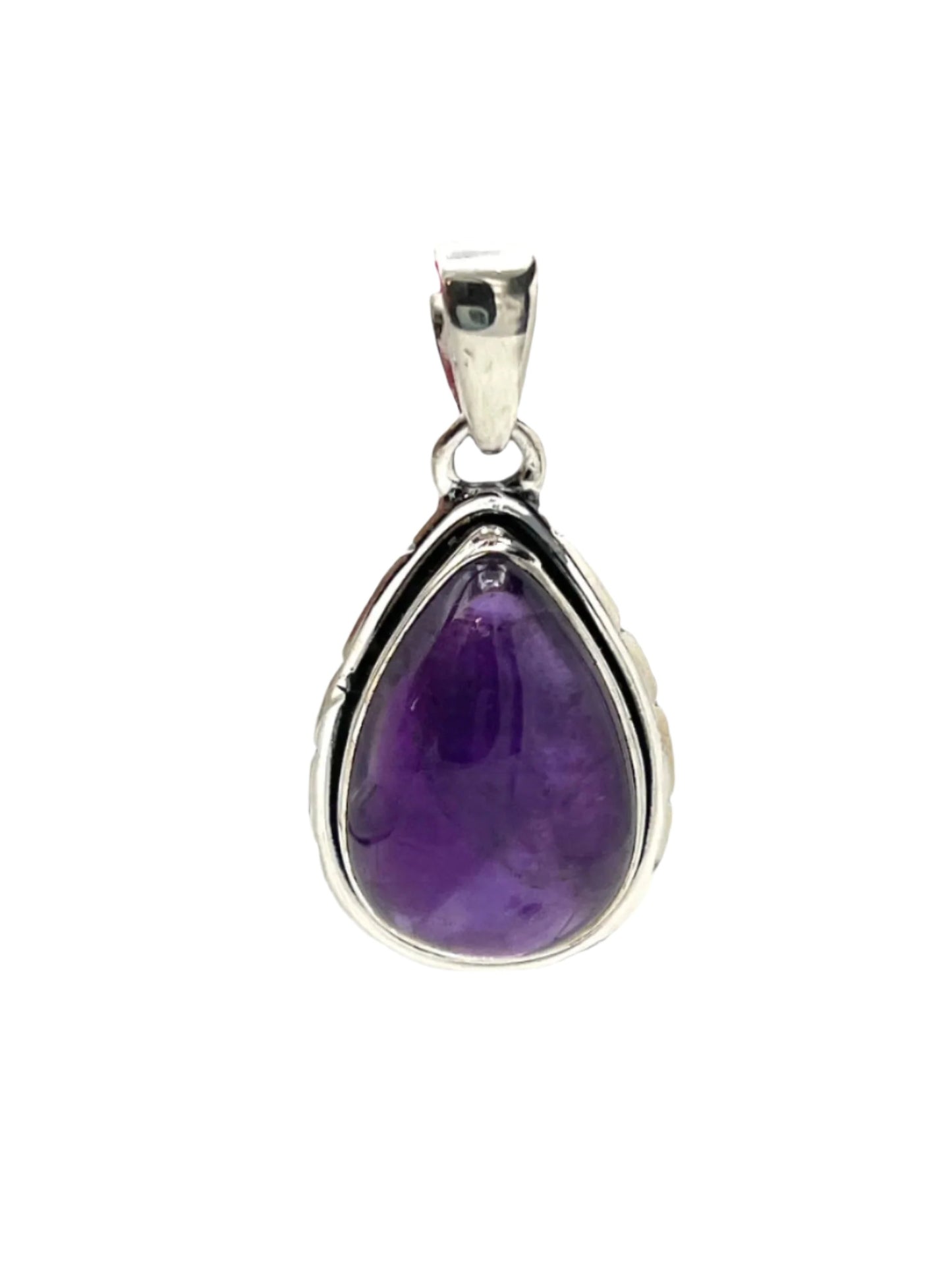 Sterling Silver Teardrop Amethyst Pendants