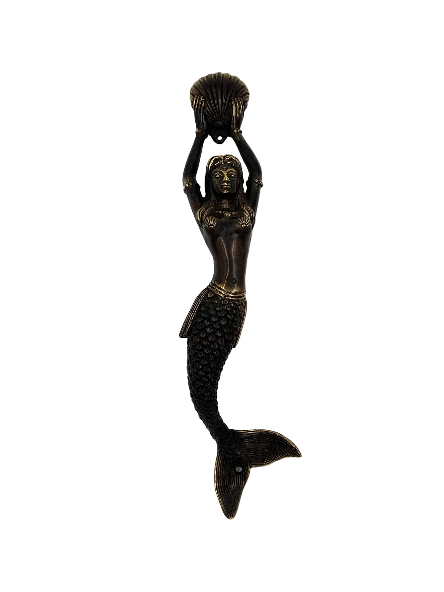 Oxidized Bronze Mermaid Door Handle