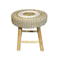 Teakwood & Rattan Table & Stool Sets