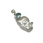Silver Pearl & Blue Topaz Pendants