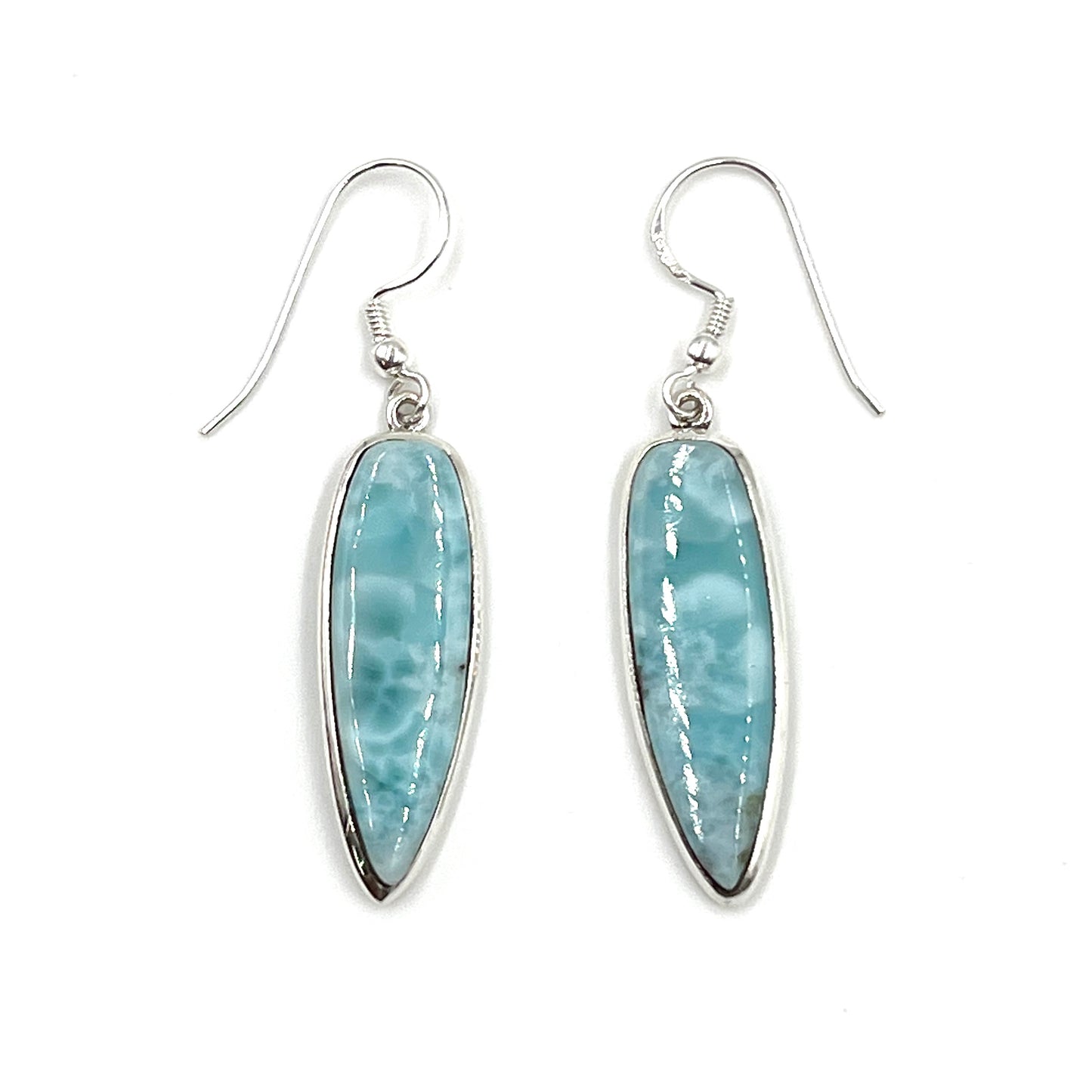 Sterling Silver Larimar Earrings