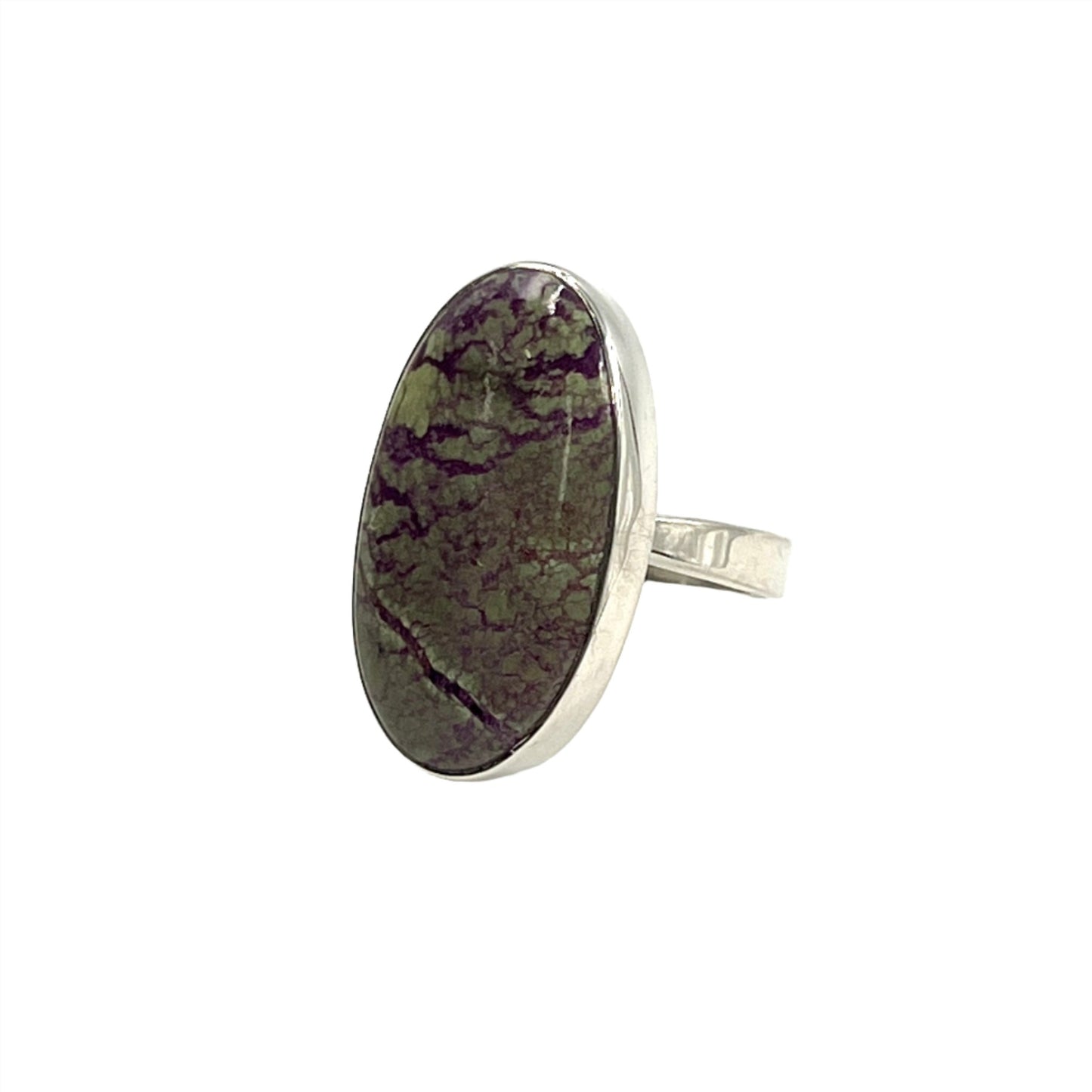 Sterling Silver Stichtite Oval Ring