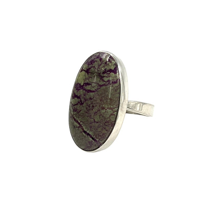 Sterling Silver Stichtite Oval Ring