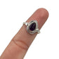 Beaded Teardrop Amethyst Ring