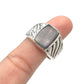 Sterling Silver Gemstone Wave Design Rings