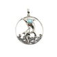 Sterling Silver Dolphin Larimar Pendants