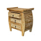 White Washed Teak 3 Drawer Nightstand