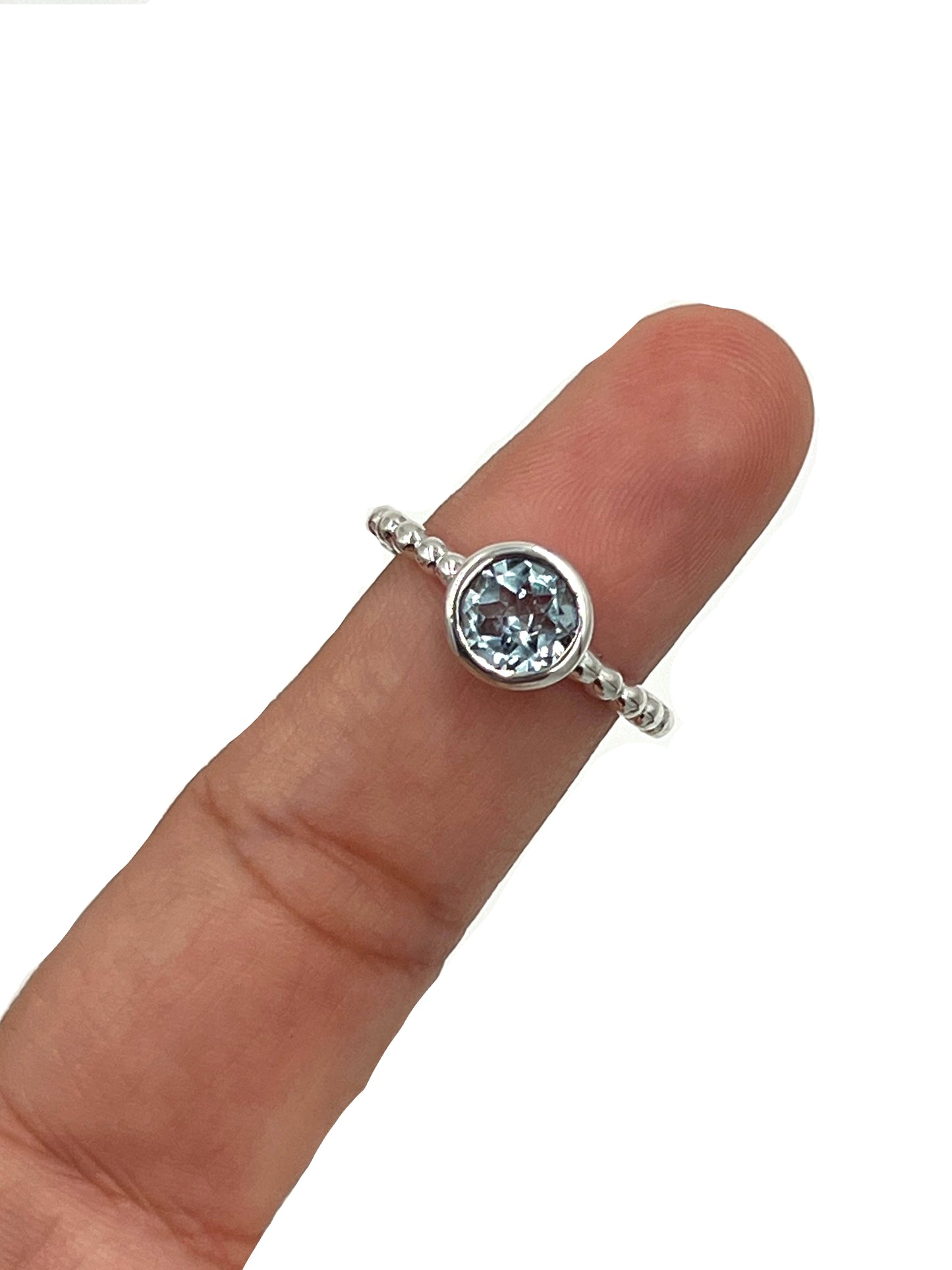 Circle Gemstone Beaded Ring