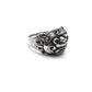 Oxidized Silver Onyx Barong Ring