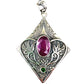 Sterling Silver Hand carved Diamond Shape Pendants