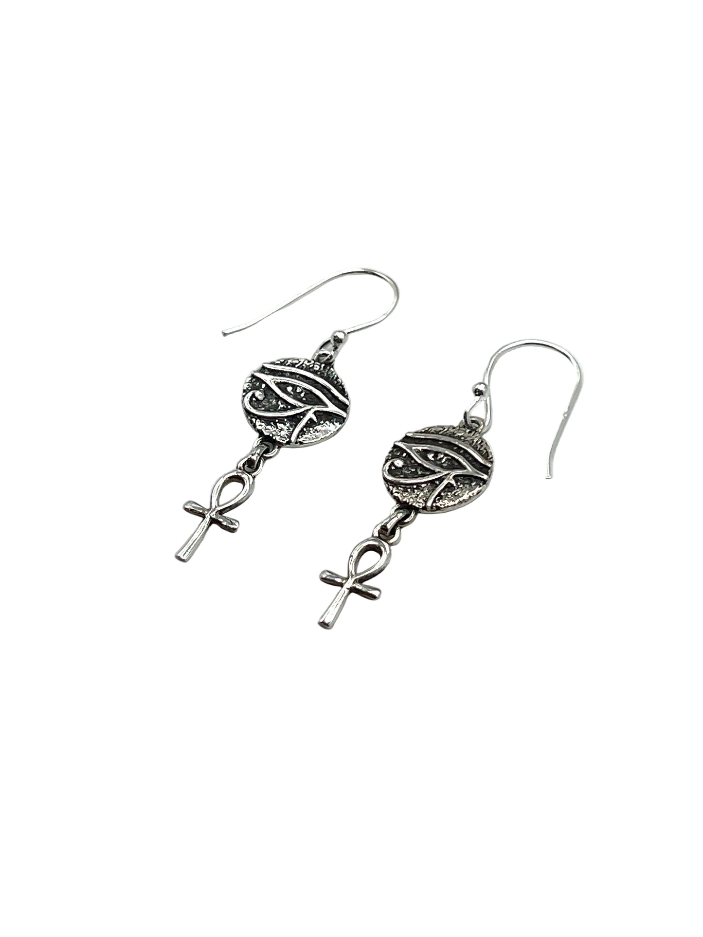 Eye of Horus & Ankh Earrings