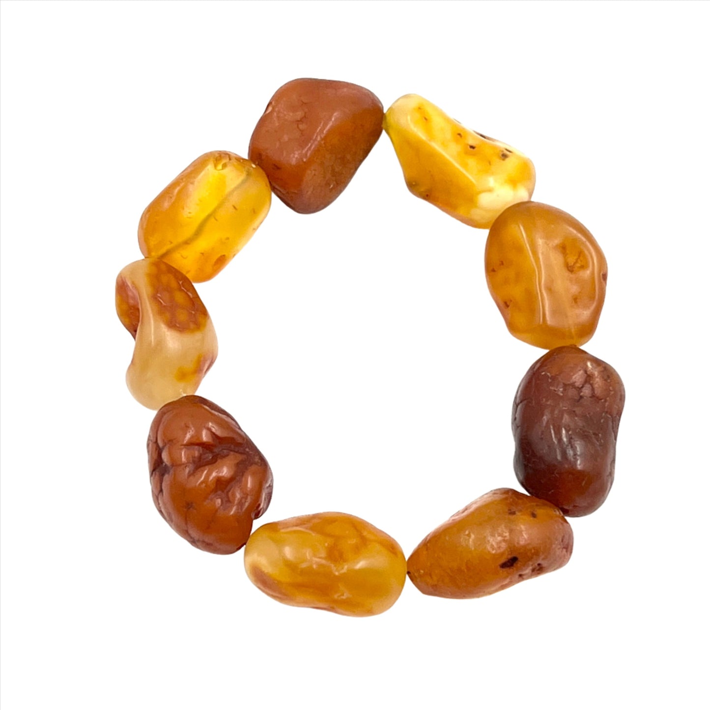 Large Unpolished Multi Amber Bracelets