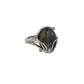 Oval Labradorite Leaf Ring