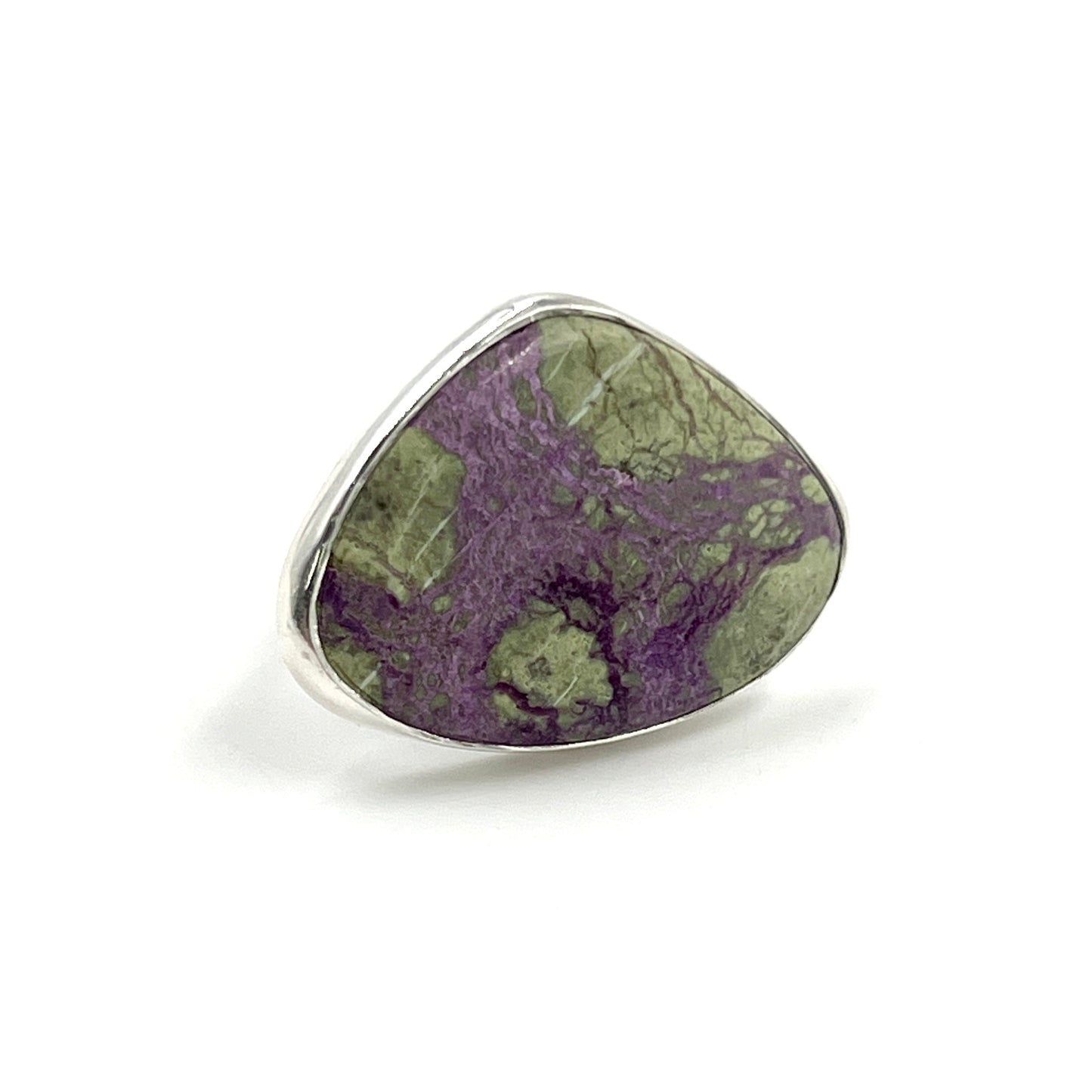 Sterling Silver Stichtite Teardrop Ring