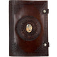 Camel Leather Gemstone Journal | Spiked Mandala | 10" x 7" x 1/2"
