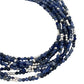 Sterling Silver Faceted Gemstone Beaded Anklets