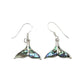Sterling Silver Shell Whale Tail Earrings